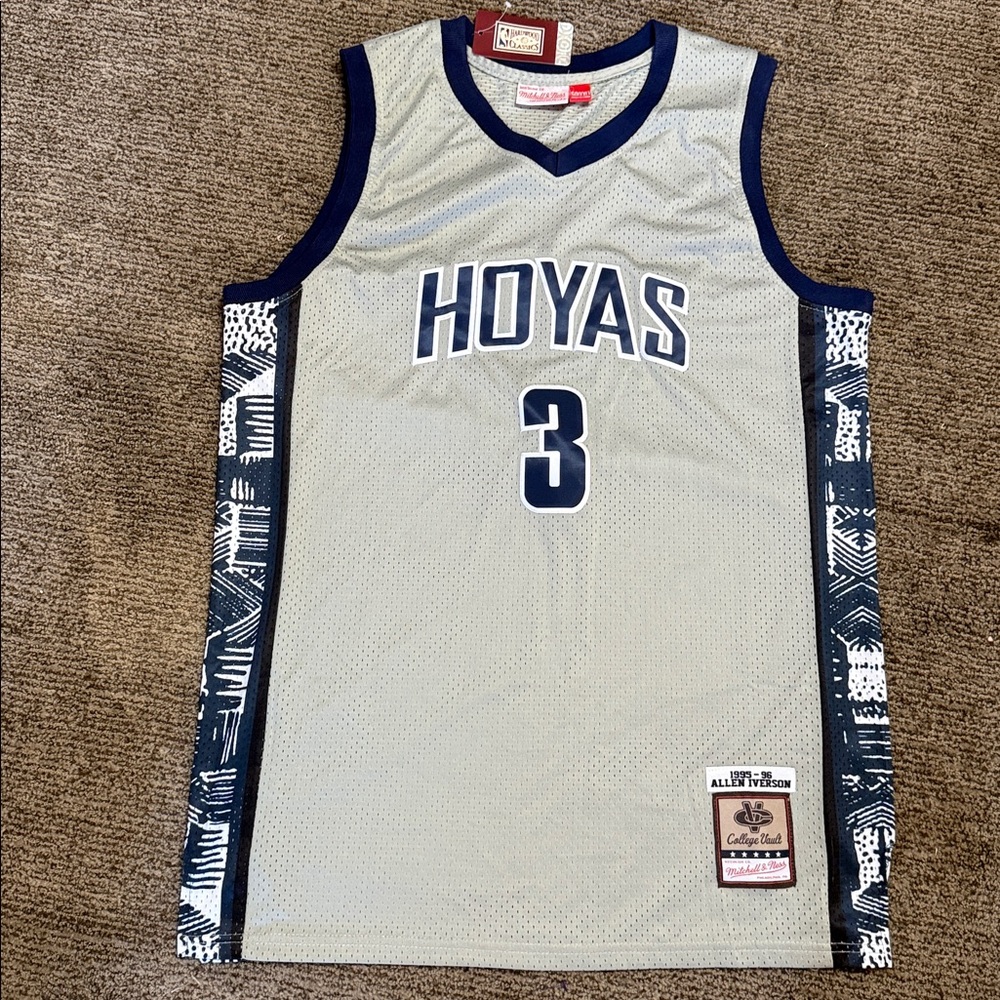 Mitchell & Ness Allen Iverson  Georgetown Hoyas Gray Jersey